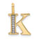 14K Yellow Gold Diamond Letter K Initial Pendant