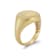 Satin Signet Ring In 14K Gold Over Sterling Silver