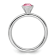 Sterling Silver Stackable Expressions High 5mm Pink Crystal Ring