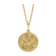 14K Yellow Gold Floral Pendant With Chain