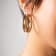 14K Yellow Gold Over Sterling Silver Acrylic Ridge Hoop Earrings in Blackberry