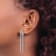 Rhodium Over 14K White Gold Lab Grown Diamond Post Dangle Earrings