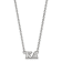 Rhodium Over Sterling Silver LogoArt Kappa Delta Medium Pendant Necklace