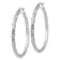 Rhodium Over 14k White Gold 2 3/8" Diamond-Cut Hoop Earrings
