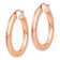 14k Rose Gold Polished 1 3/16" Tube Hoop Earrings
