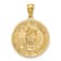 14k Two-tone Gold Polished and Textured St. Christopher Medal Pendant