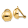 14k Yellow Gold Non-pierced Half Ball Omega Back Earrings