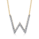 Lab-Grown Diamond Initial W Necklace In 14K Gold Over Sterling Silver 0.50ctw