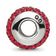 Sterling Silver Reflections Scarlet Full Preciosa Crystal Bead