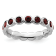 Sterling Silver Stackable Expressions Red Crystal Ring