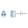 6x4mm Pear Shape Aquamarine 14k White Gold Stud Earrings