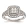 Rhodium Over 14K White Gold Diamond Cluster Engagement Ring 0.67ctw