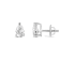 White Cubic Zirconia 14k White Gold Studs With Velvet Gift Box 1.00ctw