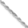 Rhodium Over Sterling Silver 2.5mm Diamond-cut Rope Chain