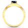 1.54ctw Blue Sapphire and Diamond 14K Yellow Gold Halo Ring