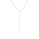 Dangling Y-shaped Rhodium Over Sterling Silver Cultured Freshwater Pearl
Necklace, 18" Adjustable