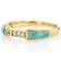 Turquoise Inlay And White Zircon Band Ring In 18K Gold Over Sterling
Silver 0.06ctw