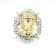 41.33 Ctw Yellow Sapphire and 3.41 Ctw White Diamond Ring in 18K WG
