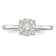 Rhodium Over 14K White Gold Lab Grown Diamond Cluster Engagement Ring 0.33ctw