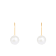 14k Yellow Gold Leverback 6-7mm Akoya Pearl Earrings