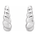 14K White Gold Rope Design J-Hoop Earrings