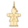 14k Yellow Gold Satin Girl with Bow on Left Charm