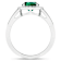 1.97ctw Green Emerald and Diamond 14K White Gold Halo Ring