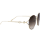 Gucci Gold Tone and Cream Round Frame / Brown Lens Sunglasses
