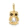 14K Yellow Gold Black and White Cubic Zirconia Owl Pendant