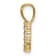 14K Yellow Gold Lab Grown Diamond Letter D Initial Pendant