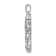 Rhodium Over 14K White Gold White and Blue Diamond Cross Pendant