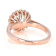 Round CZ Ring With Halo In 18K Rose Gold Over Sterling Silver