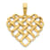 14k Yellow Gold Fancy Heart Pendant