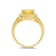 Square Cushion Lab Created Yellow Sapphire 18K Yellow Gold Over Sterling
Silver Ring 2.90ctw