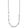 Rhodium Over Sterling Silver Fancy Cubic Zirconia Paperclip Link Necklace