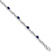 Rhodium Over 10k White Gold Diamond and Blue Sapphire Bracelet