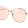 Gucci Gold Tone Frame / Orange Lens Sunglasses
