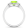 14K White Gold Green Peridot and White Diamond Oval Halo Ring 2.12ctw