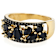 Black Spinel Mixed-Shape Band Ring In 18K Gold Over Sterling Silver 1.48ctw