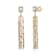 CZ Chandelier Drop Earrings In 14K Gold Over Sterling Silver