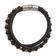 Leather and Stainless Steel Polished with Tiger's Eye and Black Agate
8.25-inch Bracelet