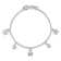 Sterling Silver Polished and Textured Stars Children's Bracelet