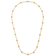 14K Yellow Gold 8mm Bead and Cable Link 34-inch Necklace