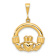 14k Yellow Gold Claddagh Pendant