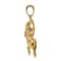 14k Yellow Gold 3D Textured Large Aries Zodiac pendant