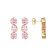 Pink Cubic Zirconia 18k Yellow Gold Over Silver October Birthstone
Earrings 8.21ctw