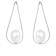 7.5-8mm White Cultured Freshwater Pearl Rhodium Over Sterling Silver Earrings
