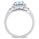 Aquamarine and Diamond 14K White Gold Ring 2.10ctw