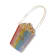 Gold Tone Multi Crystal Popcorn Clutch