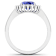 1.28ctw Violet Tanzanite and Diamond 14K White Gold Halo Ring